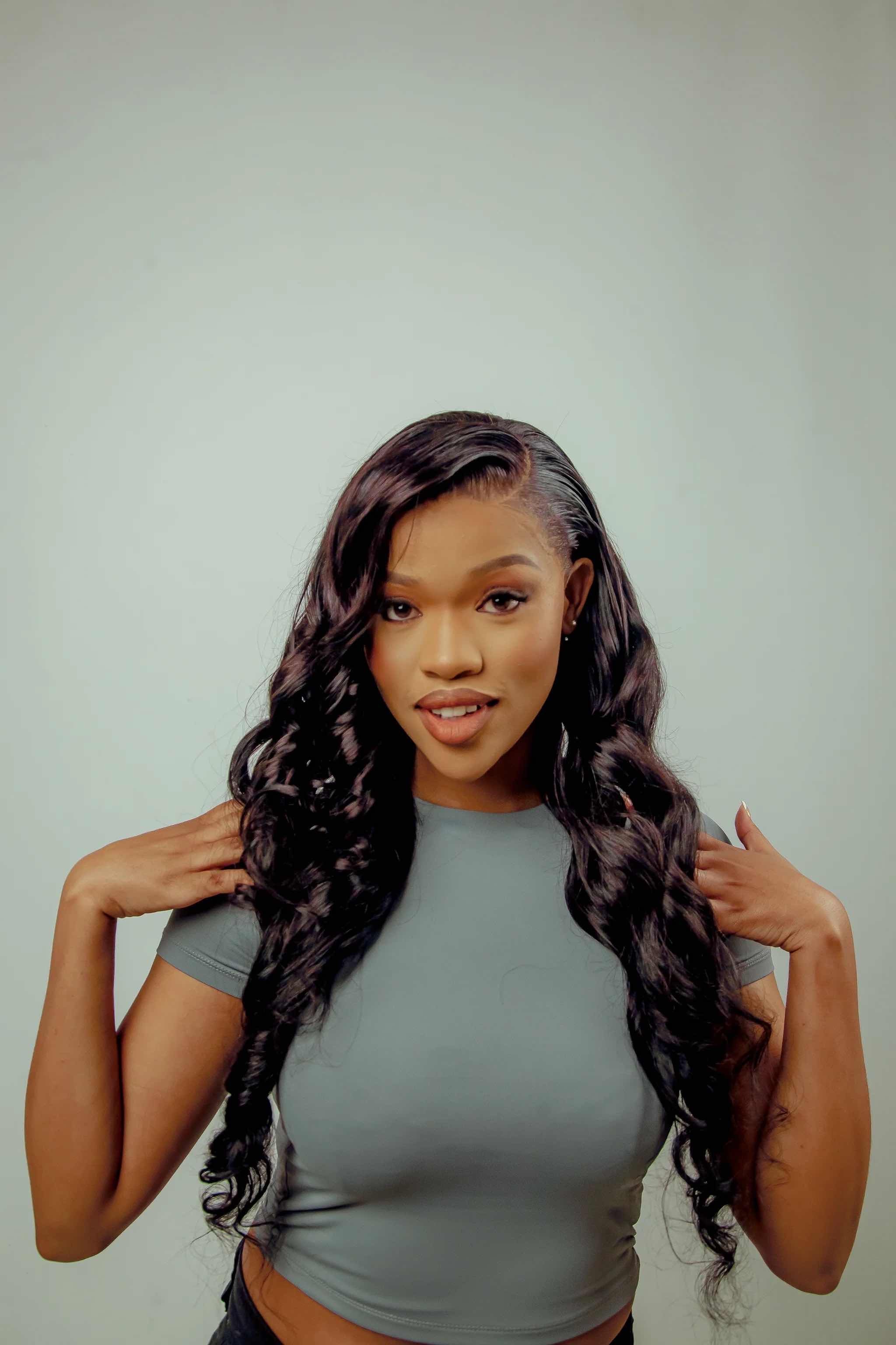 30” frontal wig double drawn