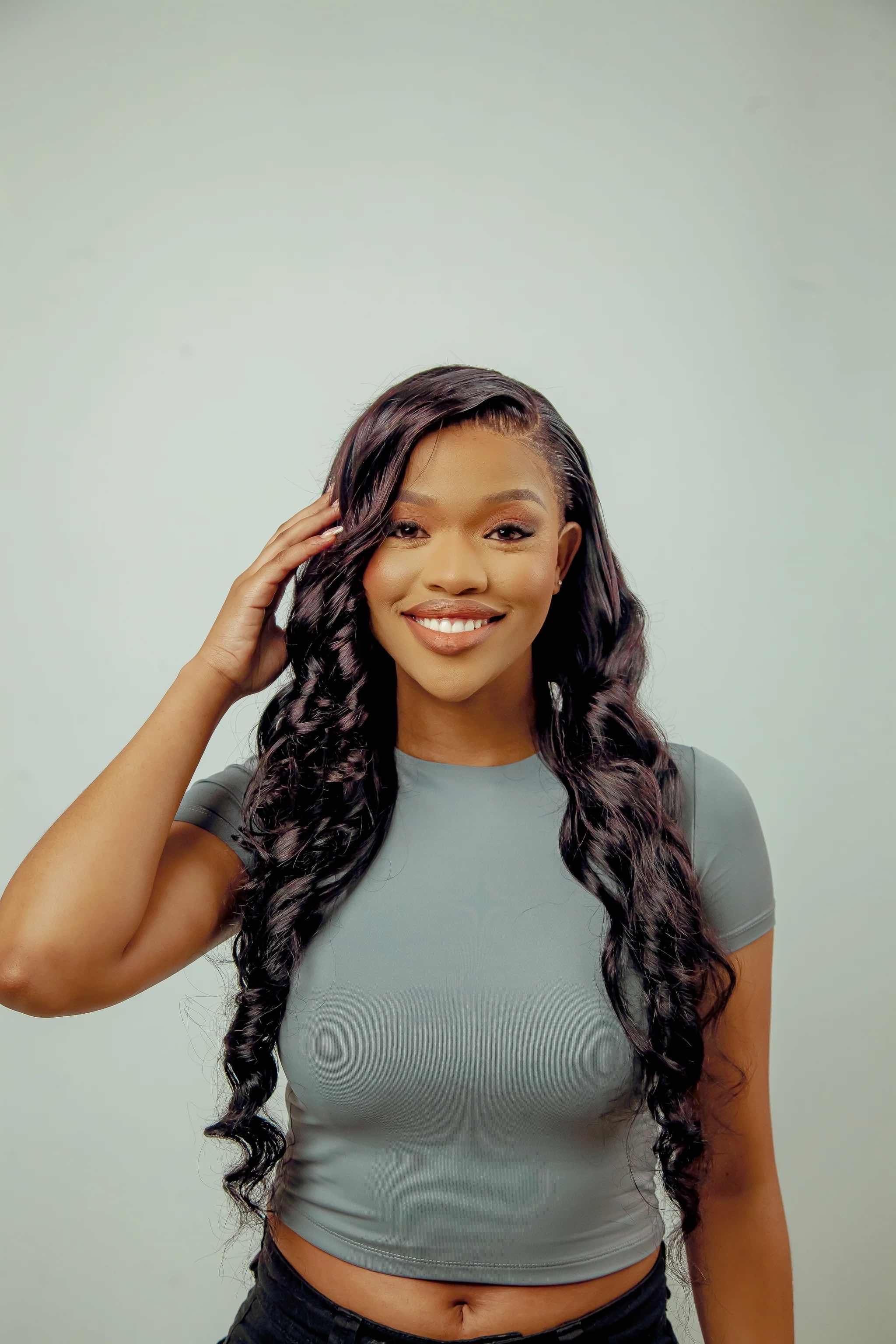 30” frontal wig double drawn